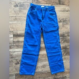 Bershka blue carpenter jeans. US size 8.